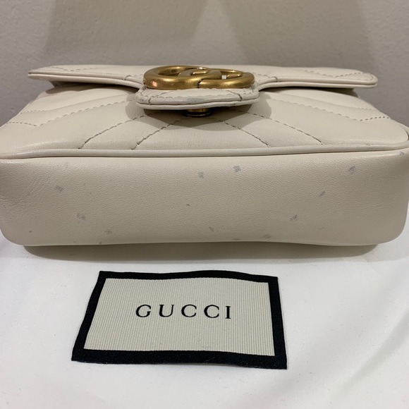 ❤️SOLD❤️GUCCIWhite Super Mini GG Marmont Bag✨ - Picture 10 of 17